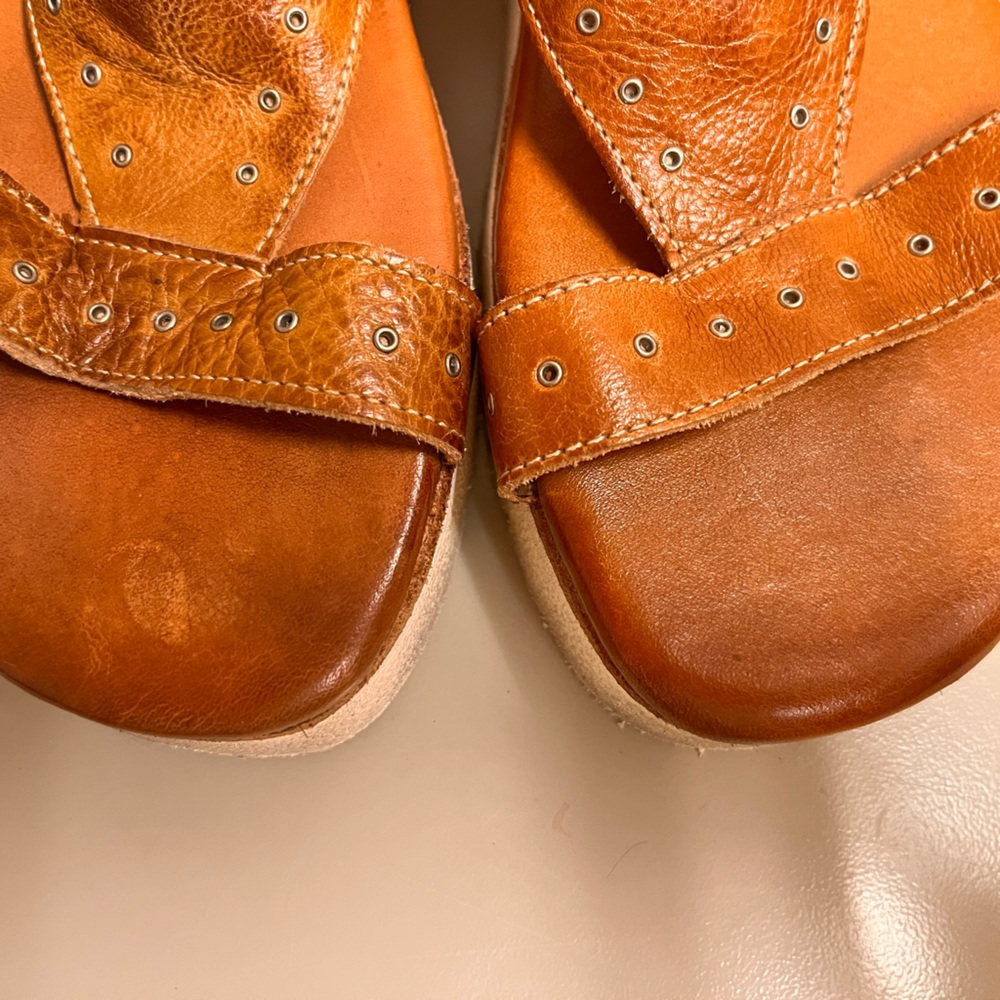 Bed Stu Soni Platform Leather Sandals Sz.9 - Picture 7 of 11